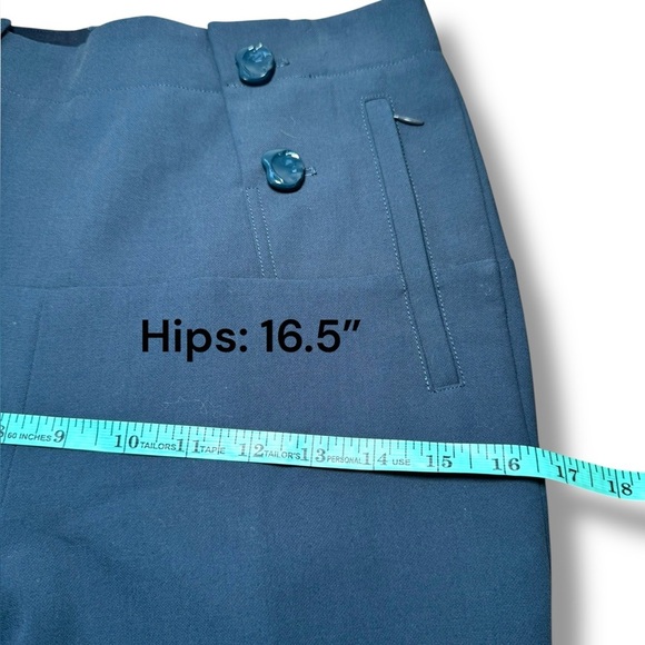 NWT Tibi Anson Stretch Tailored Pants Navy Blue‎ Sz 2 - Picture 10 of 11